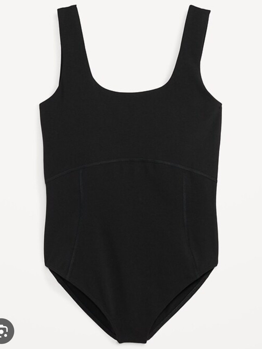 Old Navy Active Powerchill Go-Dry Scoop Neck Sleeveless Bodysuit, Black, Sz L